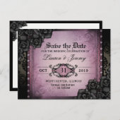 ゴシックパープル&ブラックハロウィン救デートPostCard 案内ポストカード (正面/裏面)