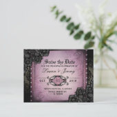 ゴシックパープル&ブラックハロウィン救デートPostCard 案内ポストカード (スタンド正面)