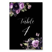 ゴシックパープル&ブラックムーディーズ花模様クインセアニラ テーブルナンバー (裏面)