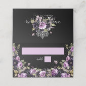 ゴシックパープル&ブラックムーディーズ花模様クインセアニラ プレイスカード (外部開封)