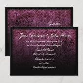 ゴシックパープ結婚ルズ、招待状 招待状 (正面/裏面)