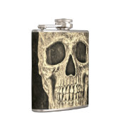 ゴシックヒトスカルベージュブラックグランジテクスチャ フラスク (右)