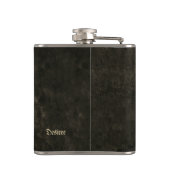 ゴシックヒトスカルベージュブラックグランジテクスチャ フラスク (裏面)