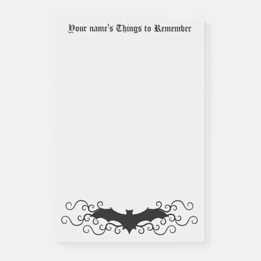 ゴシックビクトリアンこうもり ポストイット (正面)