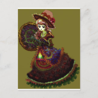 ゴシックビクトリアンアニメバンパイア中世ヴィンテージ ポストカード