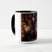 ゴシックビクトリアンコルセットパープルバラ秋秋 マグカップ (正面左)