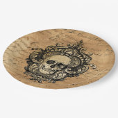 ゴシックビクトリアンスカルハロウィーン ペーパープレート (アングル)