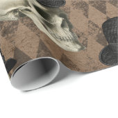 ゴシックビクトリアンスカルヴィンテージハットダークロムバス ラッピングペーパー (ロールコーナー)