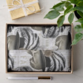 ゴシックビクトリアンスカル羽毛帽新聞 薄葉紙 (ギフト)