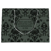 ゴシックビクトリアンスカル&バラダマスク抱き枕 ラージペーパーバッグ (正面)