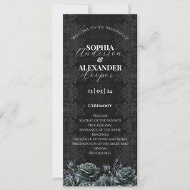 ゴシックビクトリアンフローラバラ結婚式 プログラム