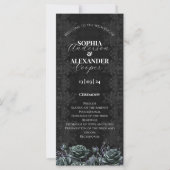 ゴシックビクトリアンフローラバラ結婚式 プログラム (正面)