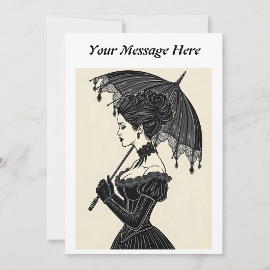 ゴシックビクトリアンポートレート 招待状 (正面)