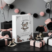 ゴシックビクトリアンロッキングホース女の子ベビーシャワー ミディアムペーパーバッグ