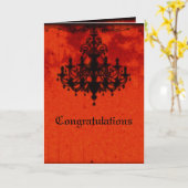 ゴシックビクトリアンロマンスチャ結婚ンデリア カード (黄色い花)