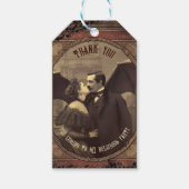 ゴシックビクトリアンヴィンテージドラキュラキスハロウィーン ギフトタグ (正面)