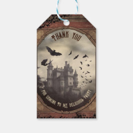 ゴシックビクトリアンヴィンテージドラキュラキャッスルハロウィーン ギフトタグ