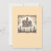 ゴシックビクトリアンヴィンテージ怖いハロウィーン 招待状 (裏面)