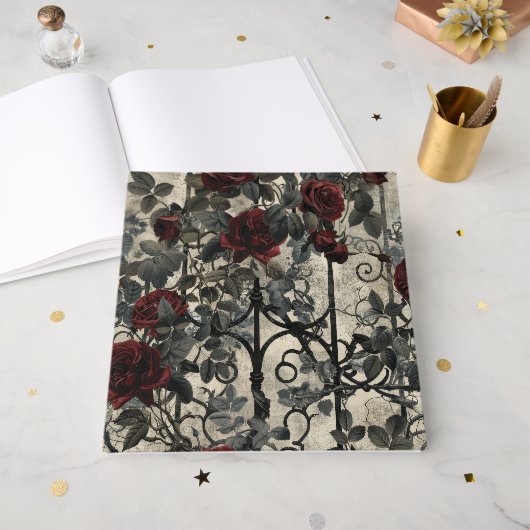 ゴシックビクトリアン園バラパターン ゲストブック (正面見開き)