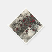 ゴシックビクトリアン園バラパターン スタンダードカクテルナプキン (角)