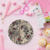 ゴシックビクトリアン園バラパターン ペーパープレート (パーティー)