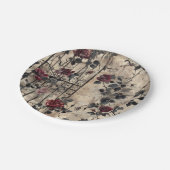 ゴシックビクトリアン園バラパターン ペーパープレート (アングル)