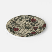 ゴシックビクトリアン園バラパターン ペーパープレート (アングル)