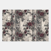 ゴシックビクトリアン園バラパターン ラッピングペーパーシート (正面3)