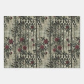 ゴシックビクトリアン園バラパターン ラッピングペーパーシート (正面)