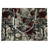 ゴシックビクトリアン園バラパターン ラージペーパーバッグ (正面)