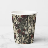 ゴシックビクトリアン園バラパターン 紙コップ (裏面)