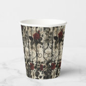 ゴシックビクトリアン園バラパターン 紙コップ (右)