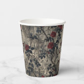 ゴシックビクトリアン園バラパターン 紙コップ (裏面)