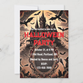 ゴシックビクトリアン旧ヴィンテージハローウィンパーティ 招待状