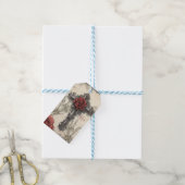 ゴシックビクトリアン様式のバラと十字架 ギフトタグ (より糸付き)