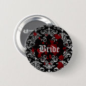 ゴシックビクトリアン様式のバンピ結婚アテーマの花嫁 缶バッジ (正面&裏面)