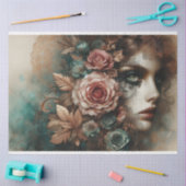 ゴシックビクトリアン様式フローラデコパージュ 薄葉紙 (クラフト)