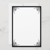 ゴシックビクトリアン白黒結婚式招待状 招待状 (裏面)