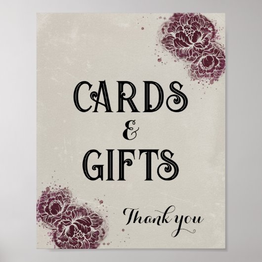 ゴシックビクトリアン編集可能パーティーイベント記号 ポスター (正面)