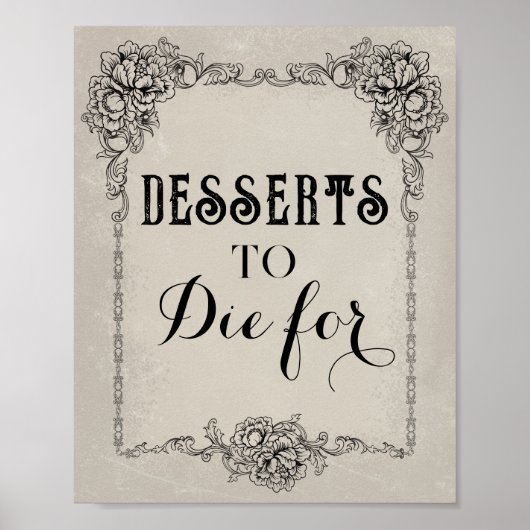 ゴシックビクトリアン編集可能パーティーイベント記号 ポスター (正面)