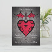 ゴシックビクトリアン風の賭けヴァンパイアハート 招待状 (スタンド正面)