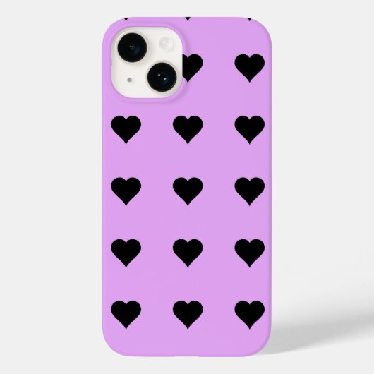 ゴシックピンクとブラックのハートデザイン Case-Mate iPhoneケース (裏面)