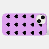ゴシックピンクとブラックのハートデザイン Case-Mate iPhoneケース (裏面 (横))