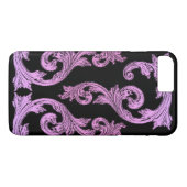 ゴシックピンクとブラックエレガントデザイン Case-Mate iPhoneケース (裏面(横))