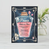 ゴシックピンクのポイズンハロウィン女子夜出 招待状 (スタンド正面)