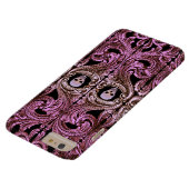 ゴシックピンクオーナメントとスカル Case-Mate iPhoneケース (底面)