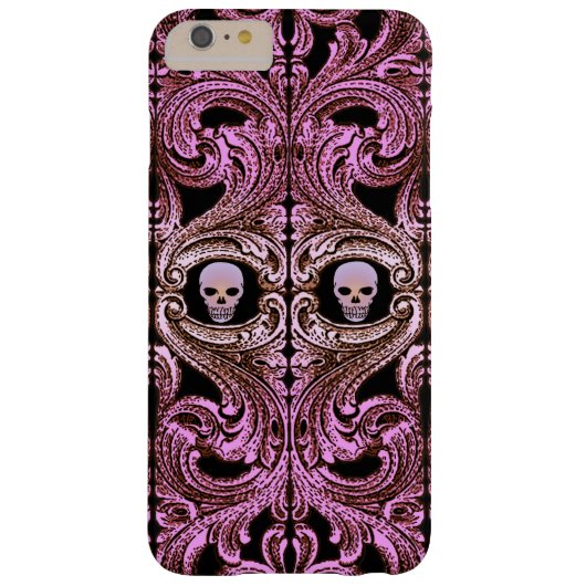 ゴシックピンクオーナメントとスカル Case-Mate iPhoneケース (裏面)