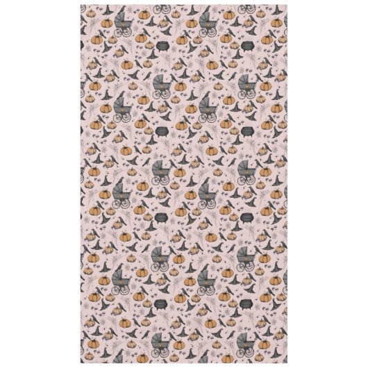 ゴシックピンクビクトリアンベビーキャリッジハロウィーン テーブルクロス (正面)