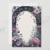 ゴシックピンクフローラガーデンゲートハン異教のダスト 招待状 (裏面)