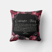 ゴシックピンクレッド&ブラッククインセアニラ装飾用クッション クッション (裏面)